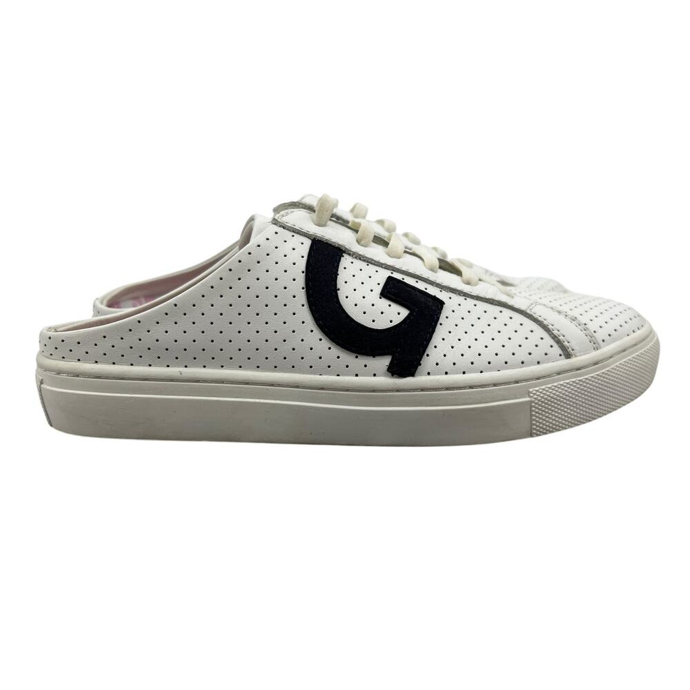 G/Fore Women 7 Mule White Leather Disruptor S Street Spikeless Slip On G4LS22F25